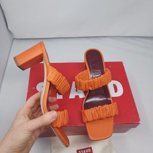 Staud Frankie Rouched Heel Sandal